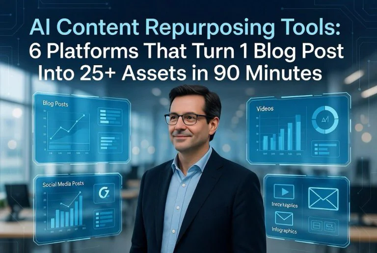 AI Content Repurposing Tools: 6 Platforms That Turn 1 Blog Post Into 25+ Assets in 90 Minutes