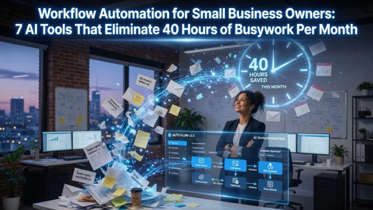 Workflow Automation for Small Business Owners: 7 AI Tools That Eliminate 40 Hours of Busywork Per Month