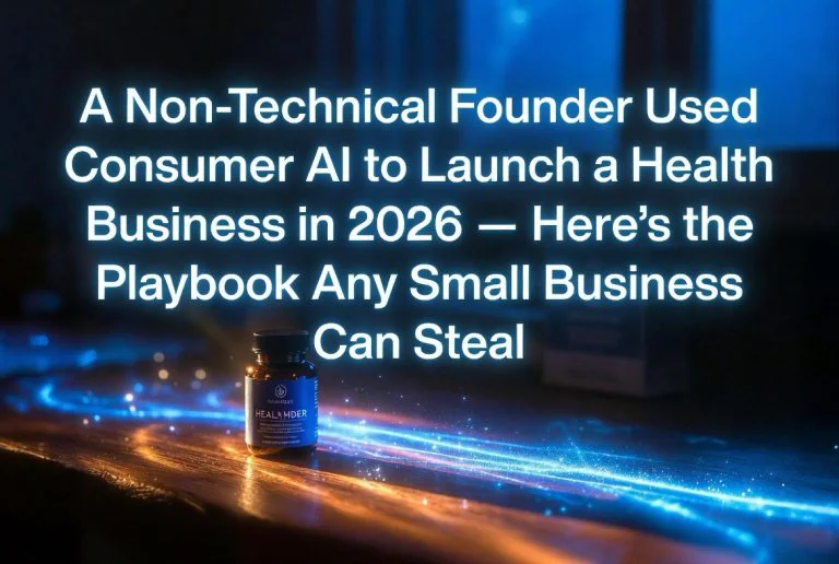 A Non-Technical Founder Used Consumer AI to Launch a Health Business in 2026 — Here’s the Playbook Any Small Business Can Steal