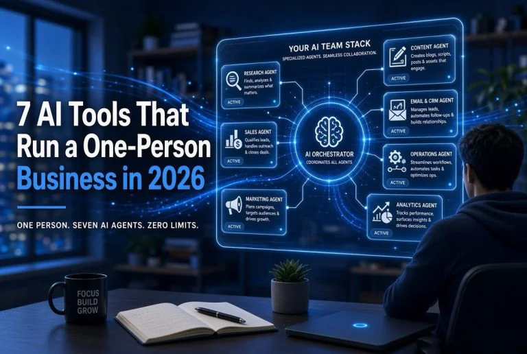 7 AI Tools That Run a One-Person Business in 2026