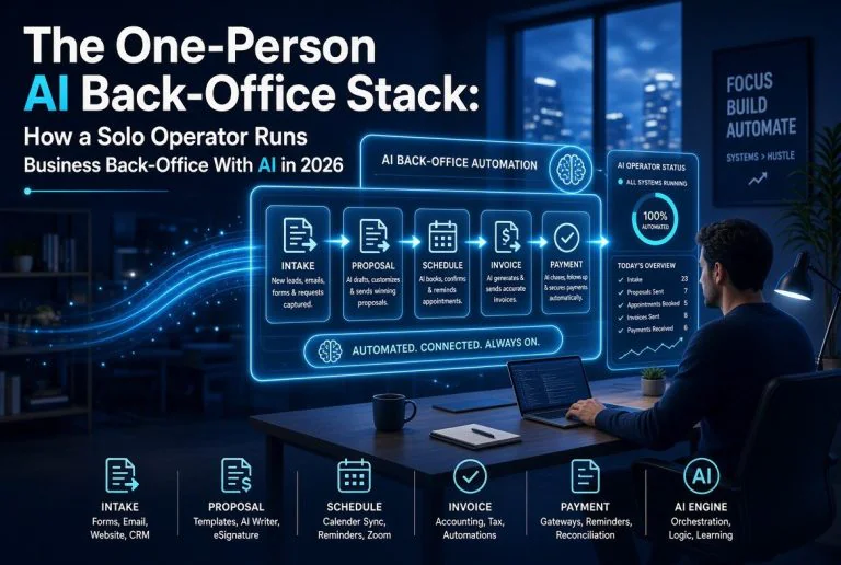The One-Person AI Back-Office Stack How a Solo Operator Runs Business Admin With AI in 2026