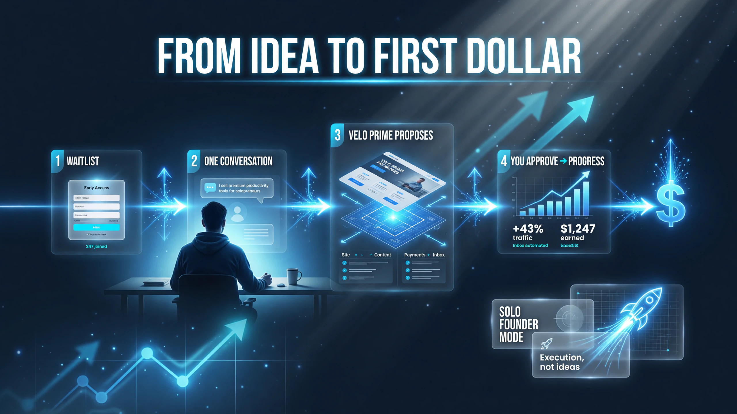 Velo Prime from first idea to first dollar for solo founders